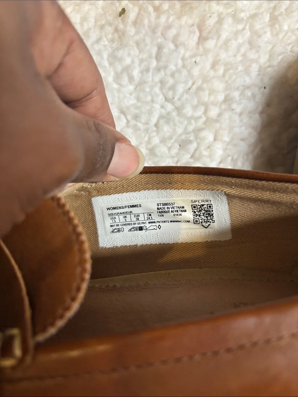 Sperry Womens Seaport Penny Brown Leather Heeled Loafers size 7.5